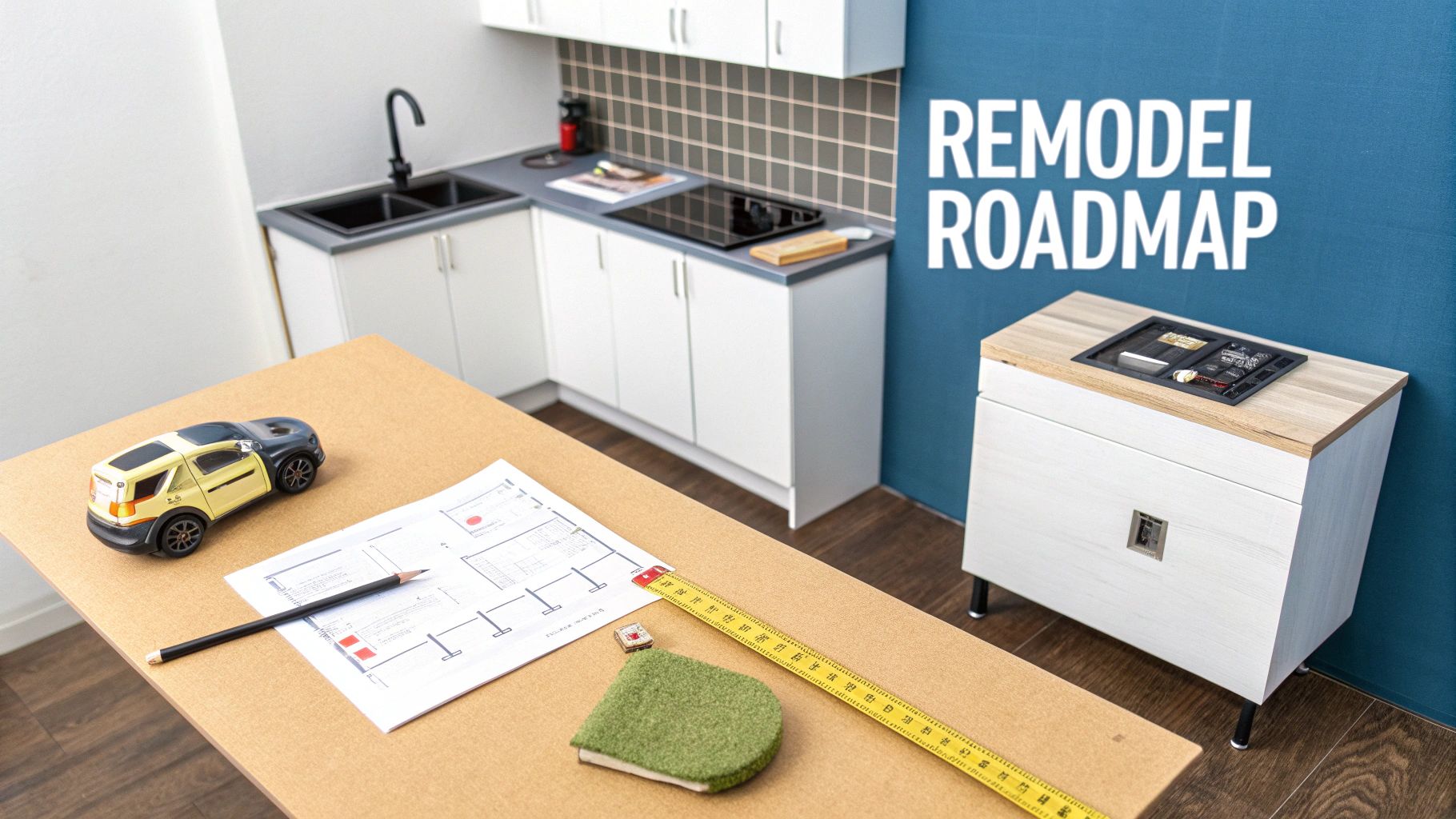Example kitchen cabinet layout