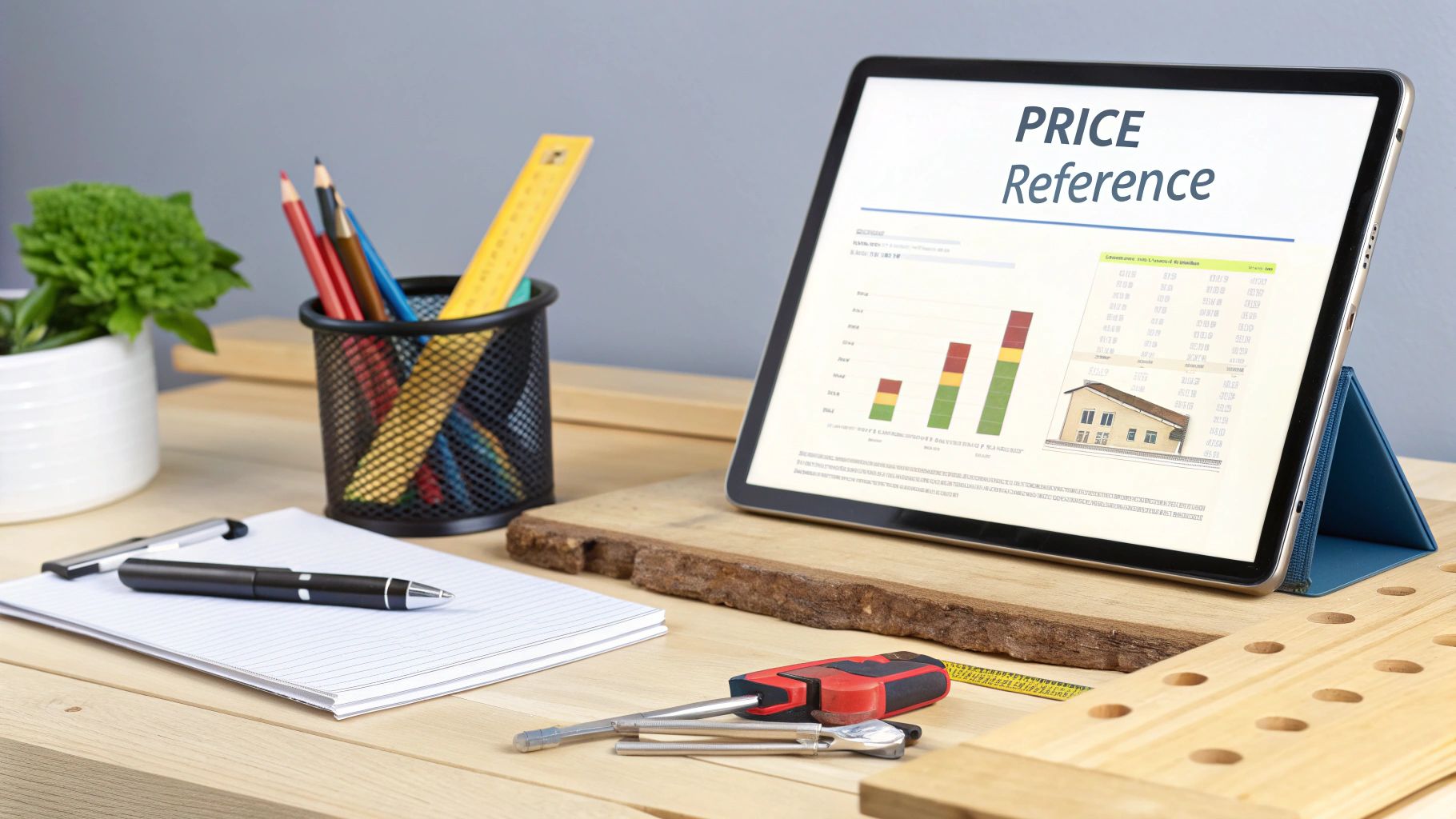 A modern, custom-built wooden wardrobe and shelving unit in a well-lit bedroom.