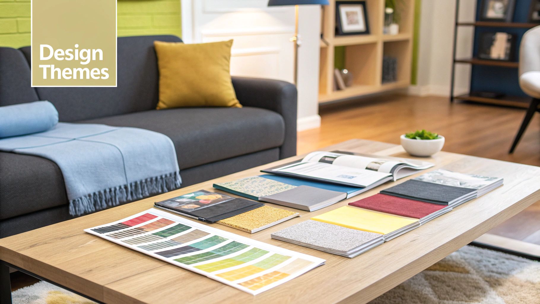 Modern interior with a choice between standard and custom design elements.