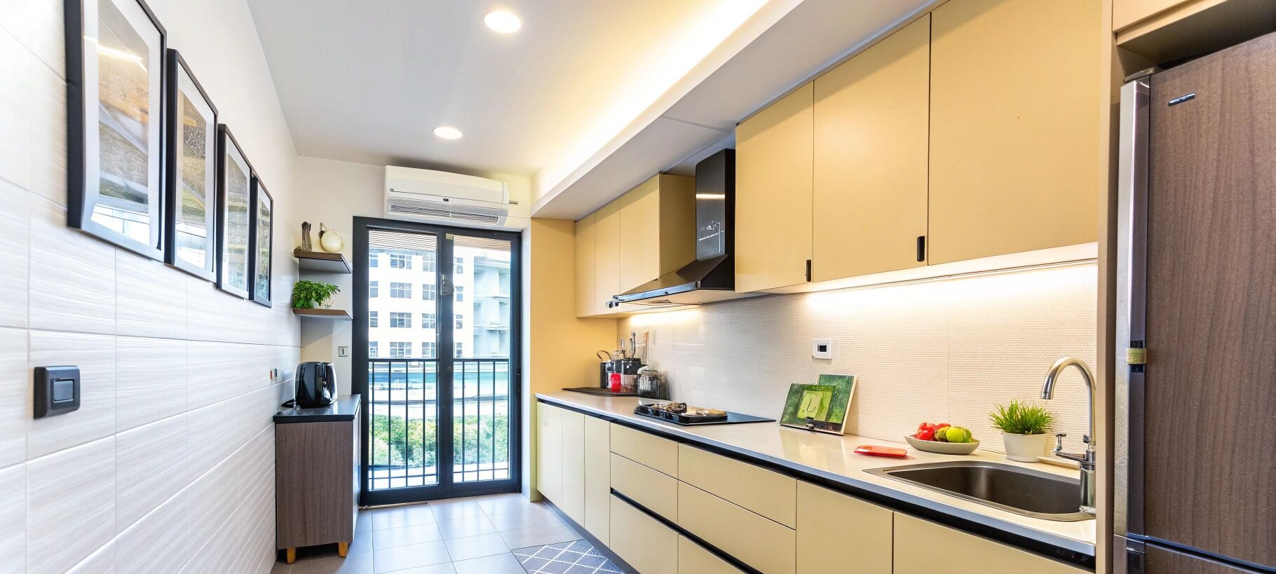 Bespoke kitchen carpentry in a Singapore home